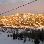 Na lyžích a snowboardu v rakouských Alpách prosinec 2015