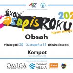 Časopis Kompot – první místo v krajském kole soutěže Školní časopis roku